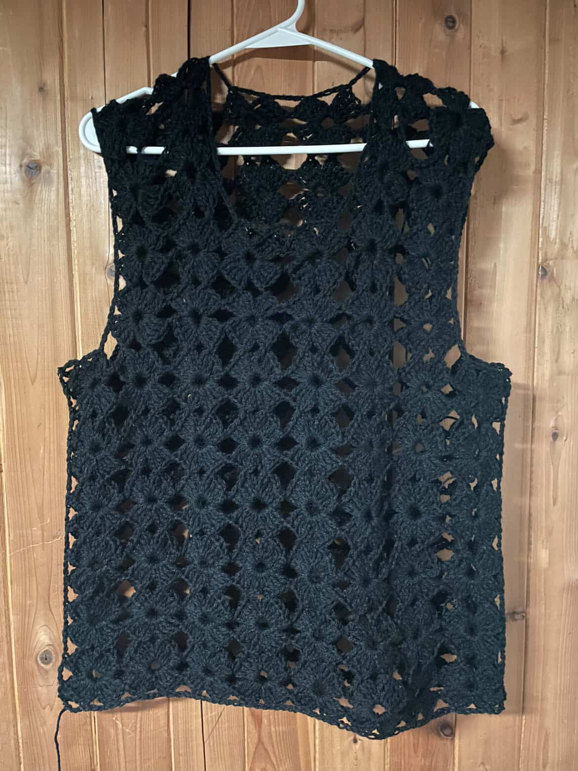 Black Flower Petal Sleeveless Top