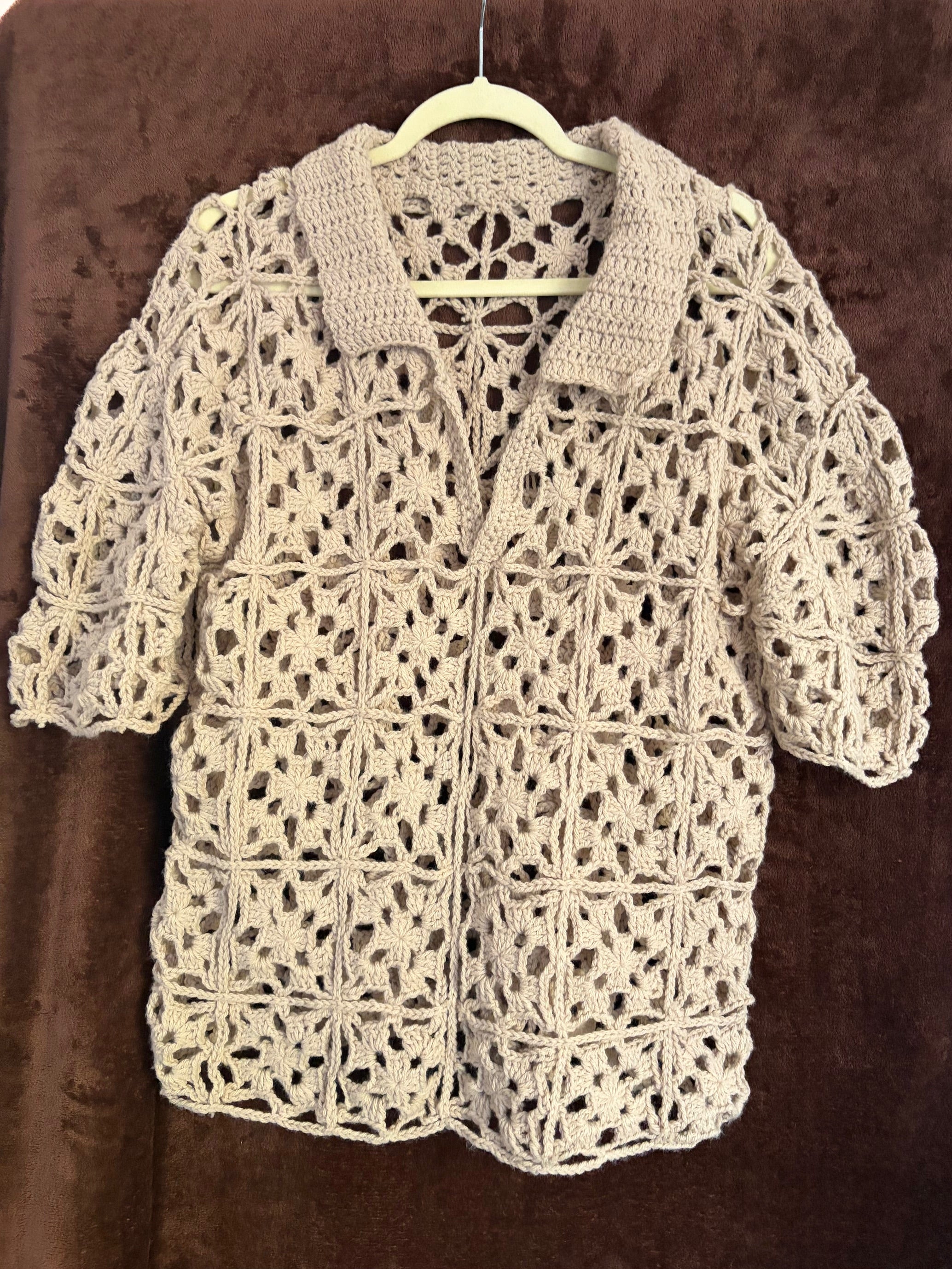 Khaki Lace Polo Shirt
